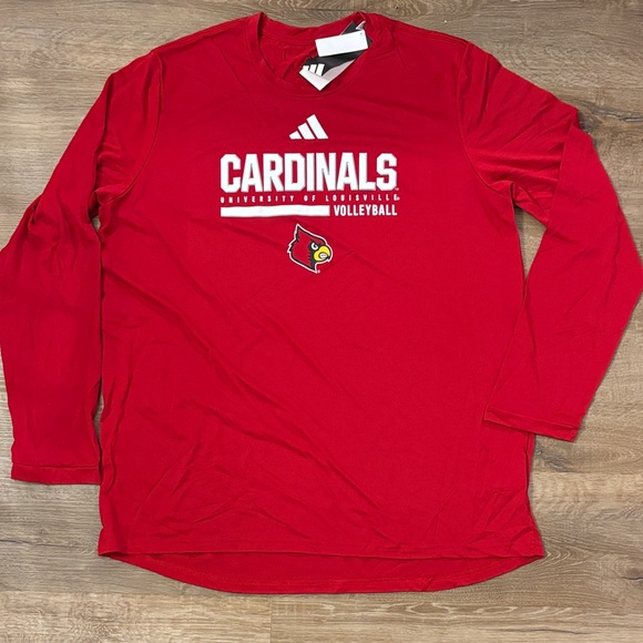 Adidas Red Cardinals Volleyball Long Sleeve Shirt - Picture 1 of 9